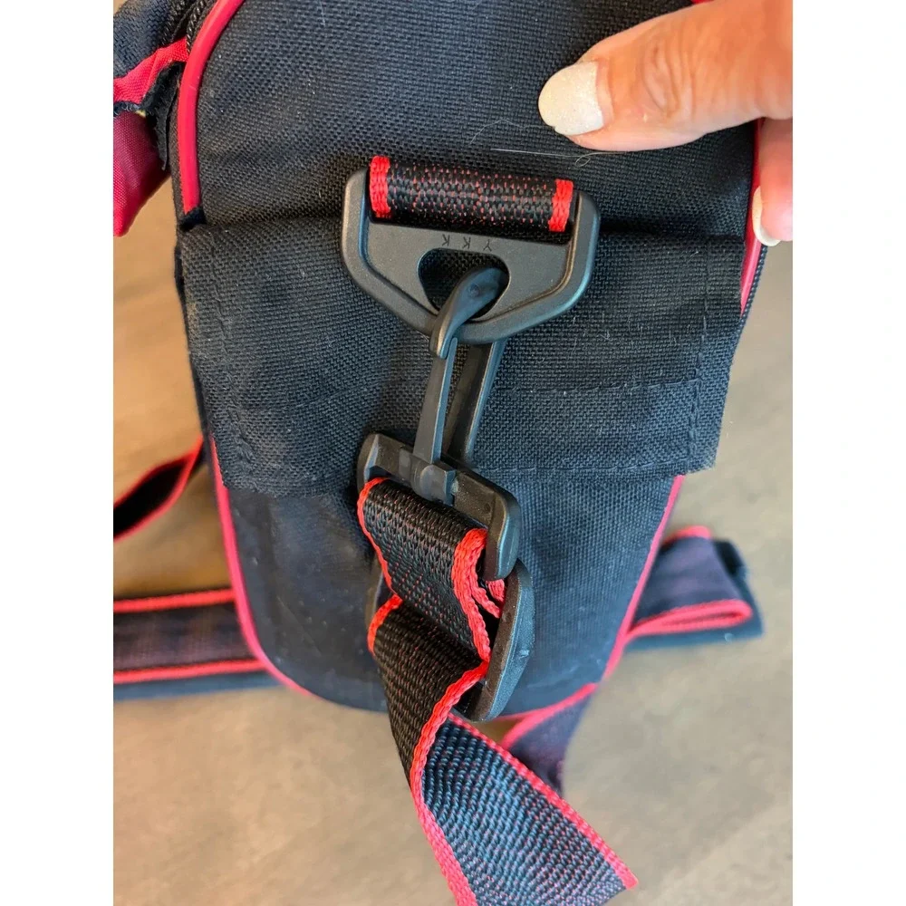 Z Bag Camera Shoulder Bag Black Red Padded Canvas Case with Adjustable Strap